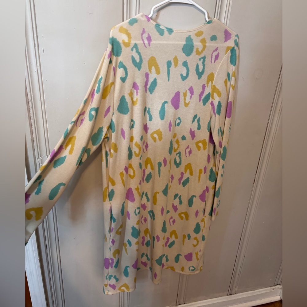 Colorful Leopard Cardigan/Duster - Picture 2 of 6